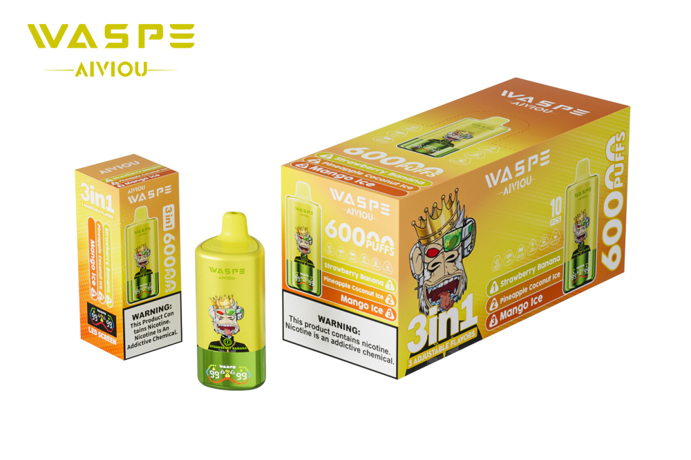 Waspe 60000 PUFFS | 60K Puff Disposable Vape | Triple Flavors Electronic Cigarette | 3 in 1 Vaper Pod | 850mah Fast Charging Vaporizer | EU Wareouse Shipping