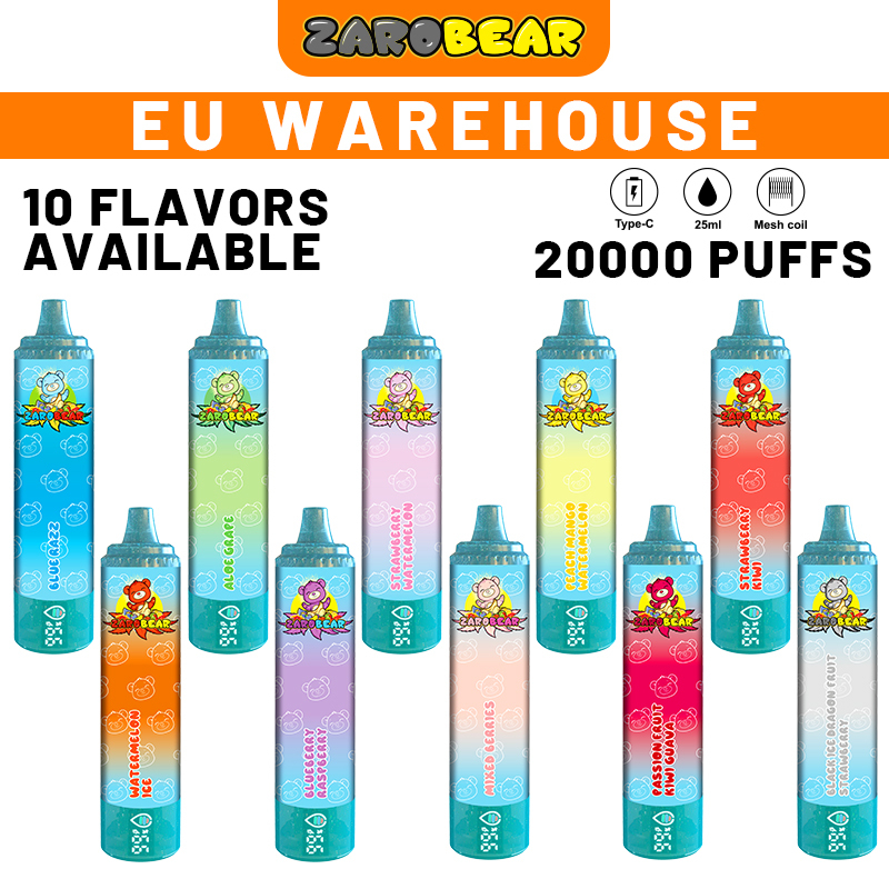 ZAROBEAR Randm Tornado 20000 PUFFS Electronic Cigarette | EU Warehouse Free Shipping 2-5 Days Delivery | Fumot 15K | Smart Screen Screen | Wholesale Disposable Vape