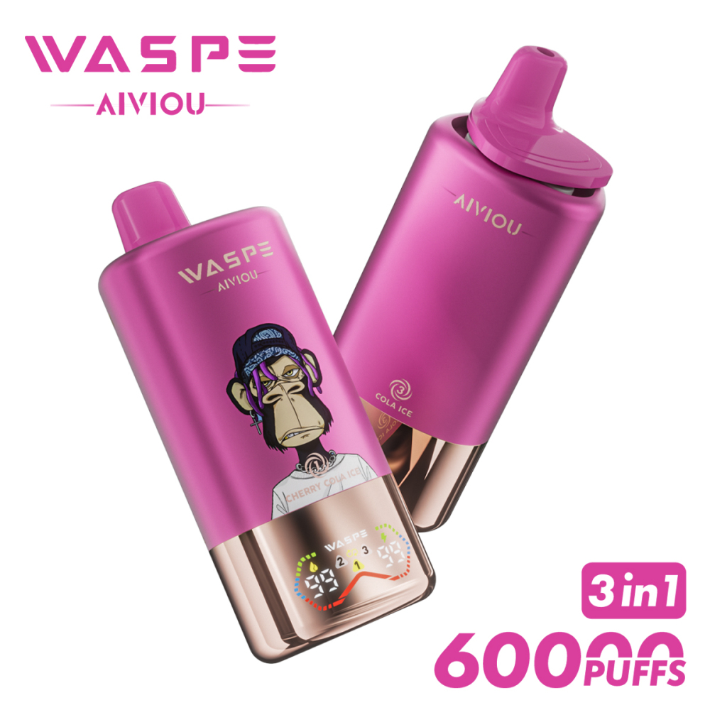 Waspe 60000 PUFFS | 60K Puff Disposable Vape | Triple Flavors Electronic Cigarette | 3 in 1 Vaper Pod | 850mah Fast Charging Vaporizer | EU Wareouse Shipping