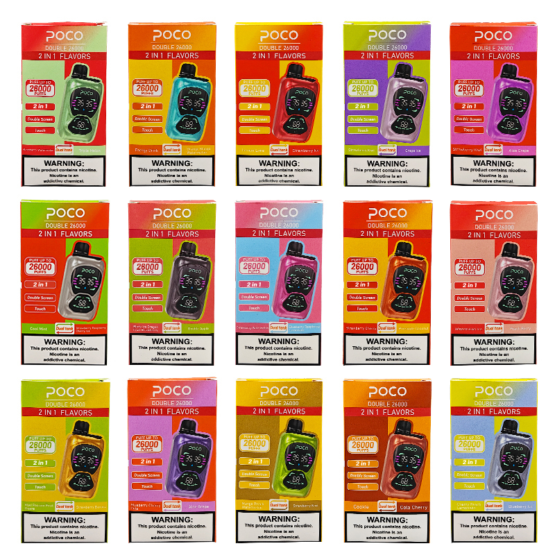 POCO 26000 PUFFS | EU Warehouse Free Shipping | 3-7 Days Delivery | Disposable Dual Flavor Vape | Wholesale E-Cigarette Pod | Minimum Order Quantity 100pcs