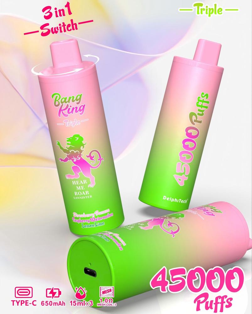 BANG KING 45000 PUFFS | 45000 Puffs Disposable Vape | Triple Flavors Electronic Cigarette | 3 in 1 Triple Vaper