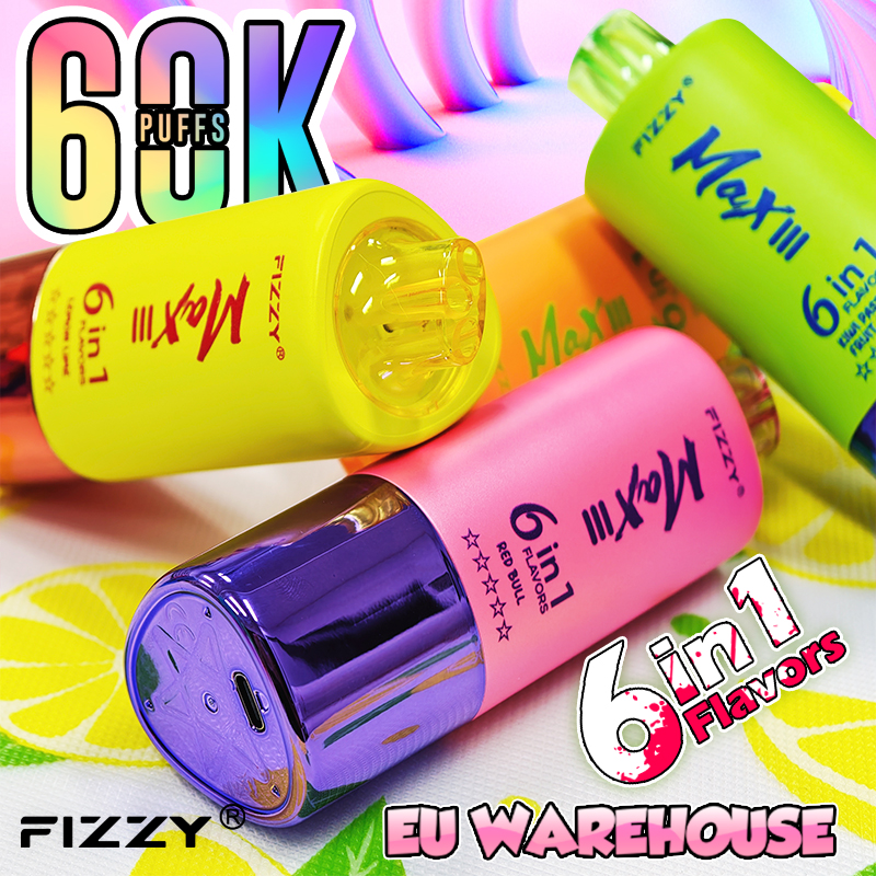 vape roubaix Fizzy Vape 6-in-1 Disposable Vape – Best Vape Juice Flavors Rechargeable  Vapes Disposable