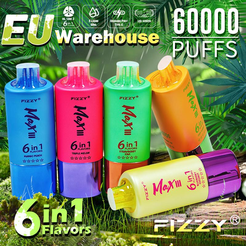 Fizzy 60000 Puffs Disposable Vape | 6in1 Vape Pod | Electronic Cigarette | EU Warehouse Shipping