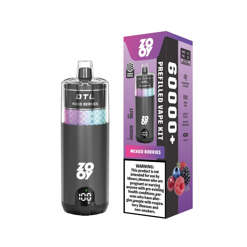 EU Warehouse 3-5 Days Delivery Zooy MEGA 60000 Puffs Pod Kit DTL Shisha Hookah Flavor Vaper