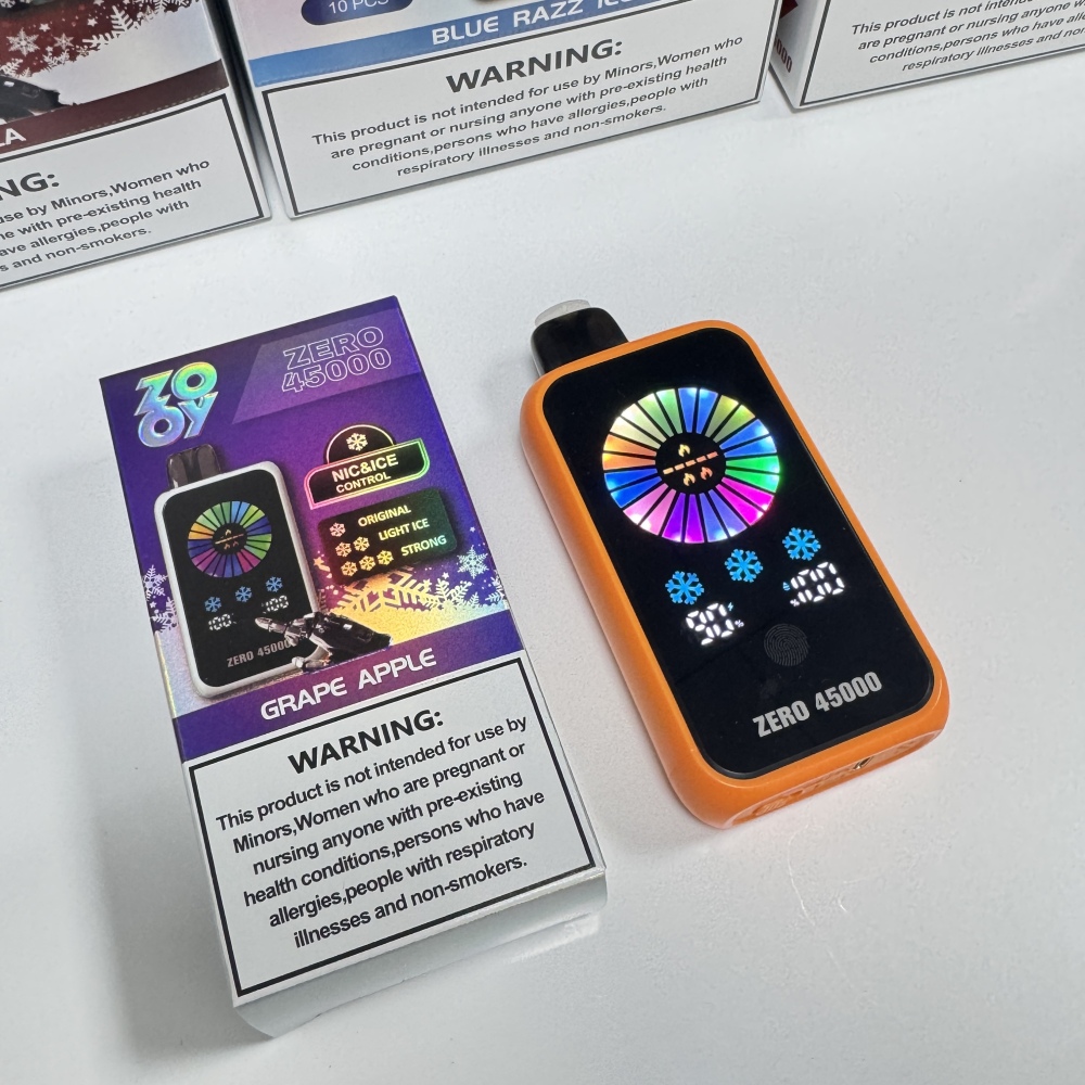 EU Warehouse 3-5 Days Delivery Zooy Zero 45000 Puffs Ice&Nicotine Adjustable Disposable Vape Touch Screen Vaper