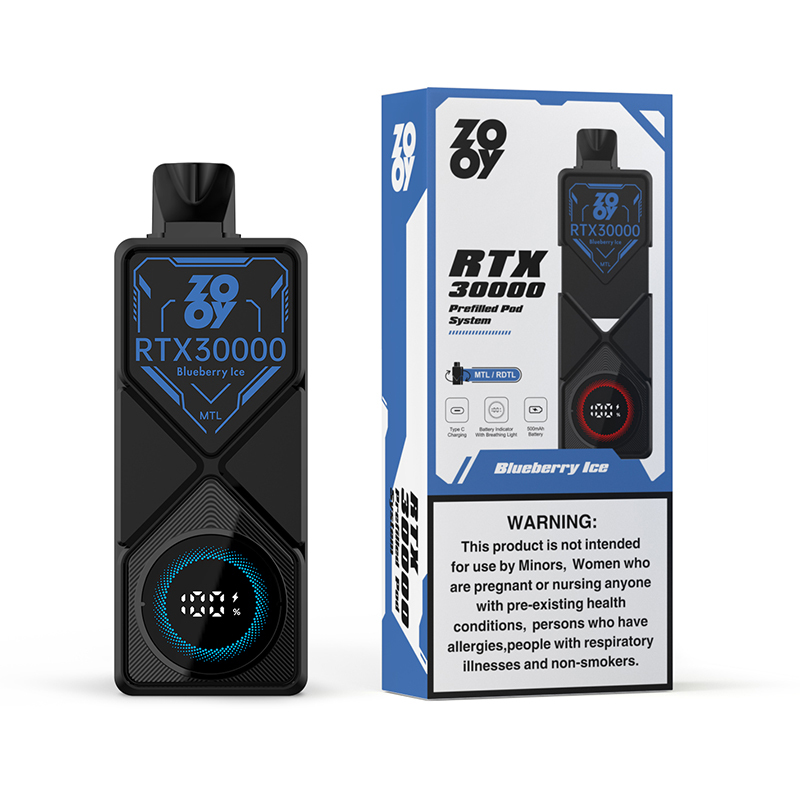 ZOOY RTX 30000 Puffs prefilled kit Replaceable EU Warehouse Shipping 3-5 Days Delivery Wholesale E Cigarette