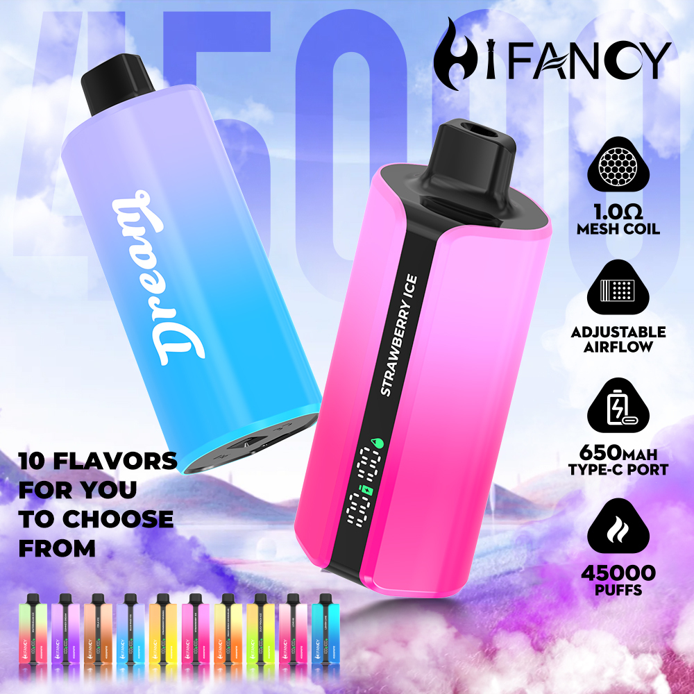 Eu Warehouse Shipping Hifancy Dream 45000 Puffs Vape Airflow Adjustable Vaper