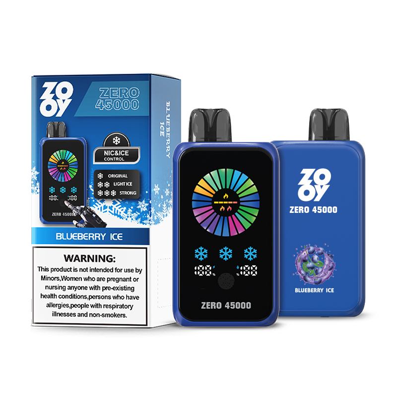 EU Warehouse 3-5 Days Delivery Zooy Zero 45000 Puffs Ice&Nicotine Adjustable Disposable Vape Touch Screen Vaper