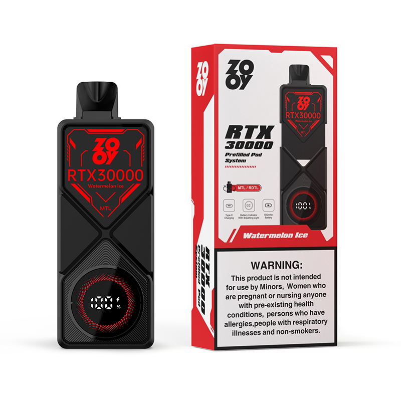 ZOOY RTX 30000 Puffs prefilled kit Replaceable EU Warehouse Shipping 3-5 Days Delivery Wholesale E Cigarette