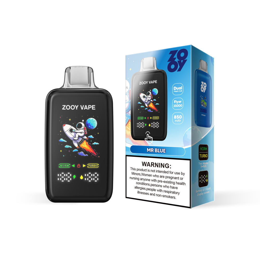 ZOOY FLYER 35000 Puffs Vape EU Warehouse Shipping 3-5 Days Delivery Airflow Adjustable E Cigarette