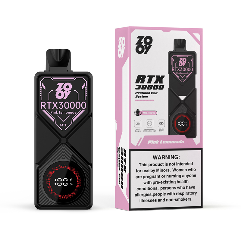 ZOOY RTX 30000 Puffs prefilled kit Replaceable EU Warehouse Shipping 3-5 Days Delivery Wholesale E Cigarette