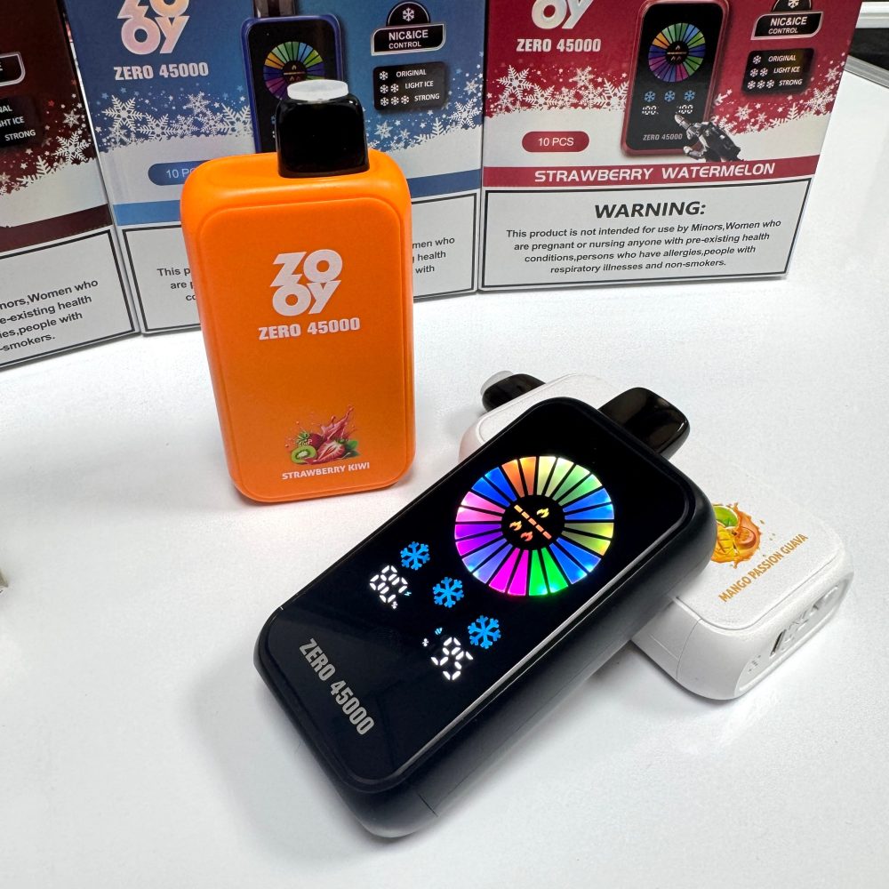 EU Warehouse 3-5 Days Delivery Zooy Zero 45000 Puffs Ice&Nicotine Adjustable Disposable Vape Touch Screen Vaper