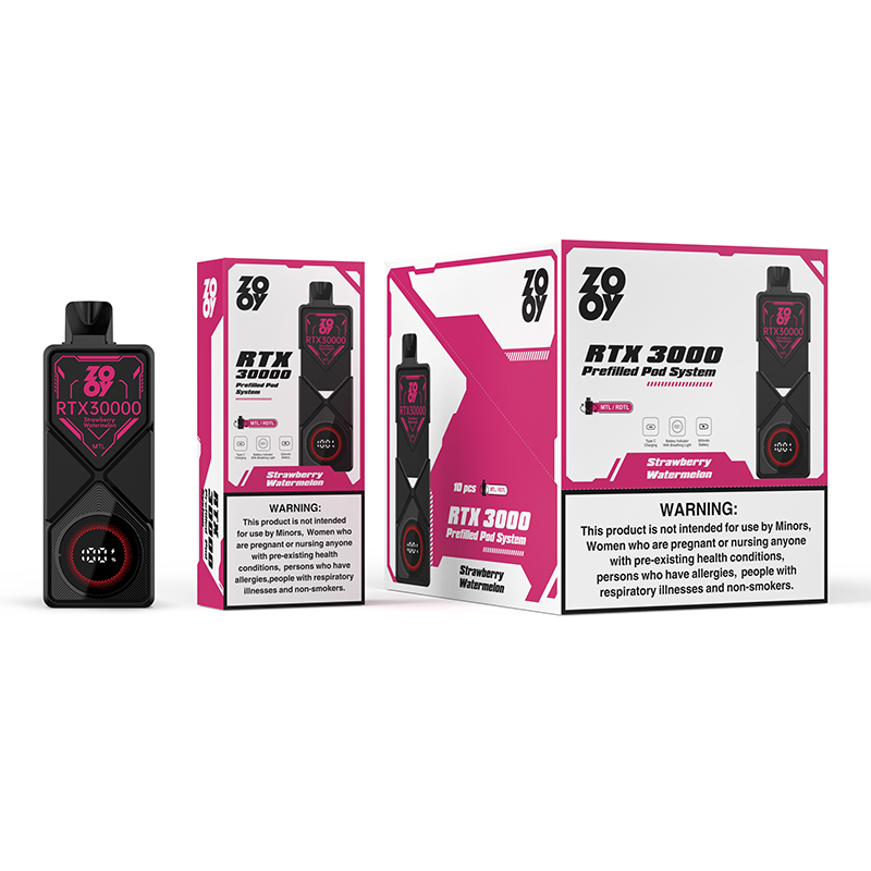ZOOY RTX 30000 Puffs prefilled kit Replaceable EU Warehouse Shipping 3-5 Days Delivery Wholesale E Cigarette