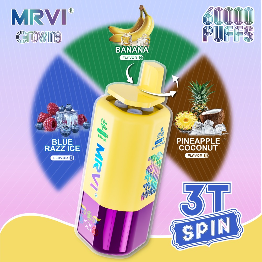 Mrvi Vape 60K Puffs 3in1 Triple Flavor Disposable Vape EU Warehouse Shipping