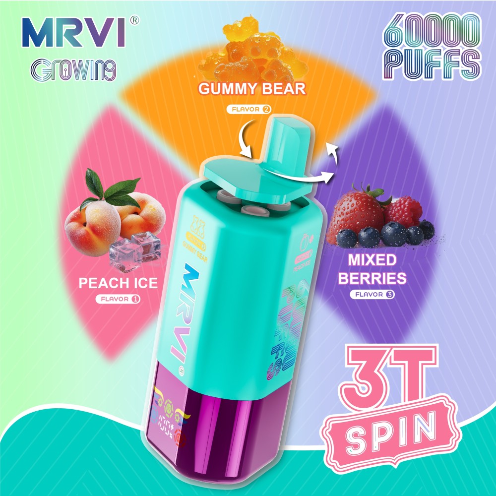 Mrvi Vape 60K Puffs 3in1 Triple Flavor Disposable Vape EU Warehouse Shipping