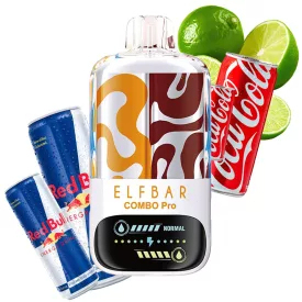 Elf Bar Combo Pro 30000 Puffs 30K Disposable Vape 2 in 1 Vape Switch Flavor E Cigarette