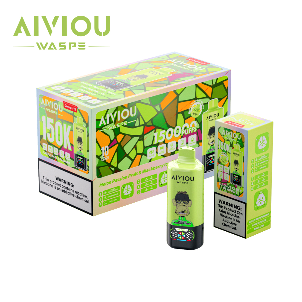 WASPE AIVIOU 150000 Puffs 6in1 Vape Puff 150k Bulk Buy Original Rechargeable Disposable Vapes Wholesale