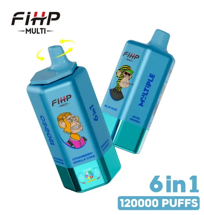 FIHP 120000 120K Puffs 6 in 1 Multiple Flavors Adjustable Authentic Disposable Vape Low Nicotine Bulk Buy Wholesale Vape