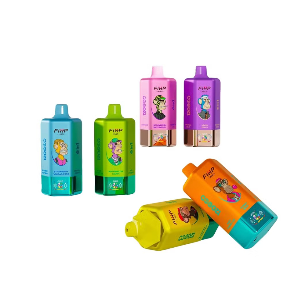 FIHP 120000 120K Puffs 6 in 1 Multiple Flavors Adjustable Authentic Disposable Vape Low Nicotine Bulk Buy Wholesale Vape