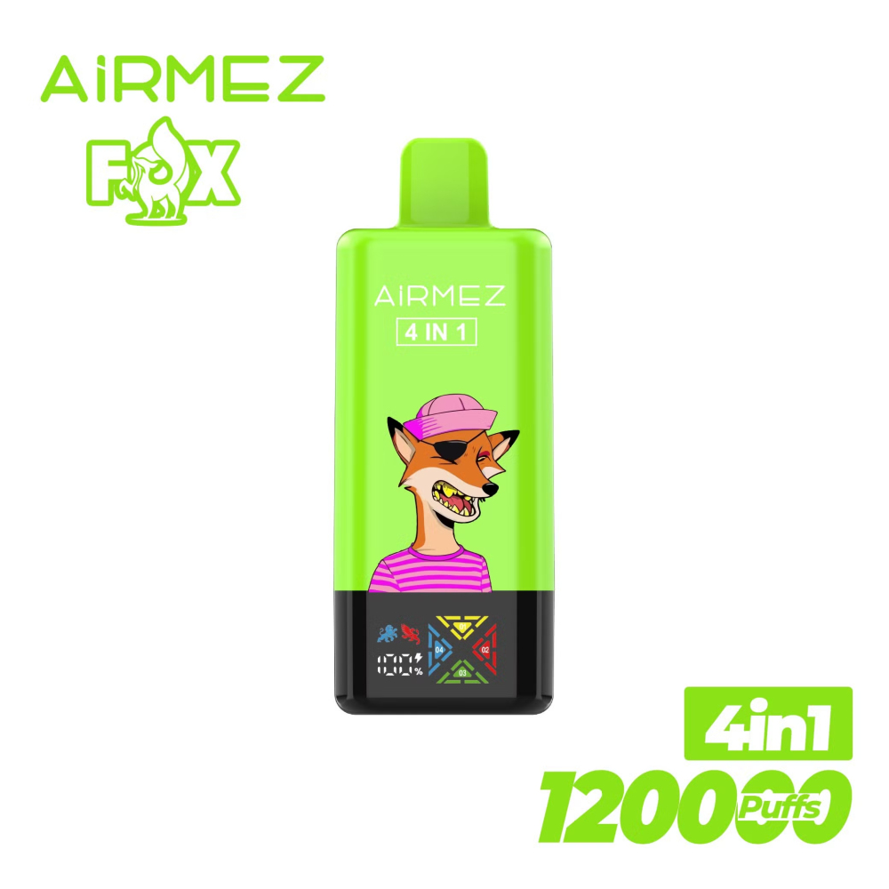 AIRMEZ FOX 120000 Puffs 4 in 1 Flavor Bulk Buy Original Rechargeable Disposable Vapes Wholesale E Cigarette