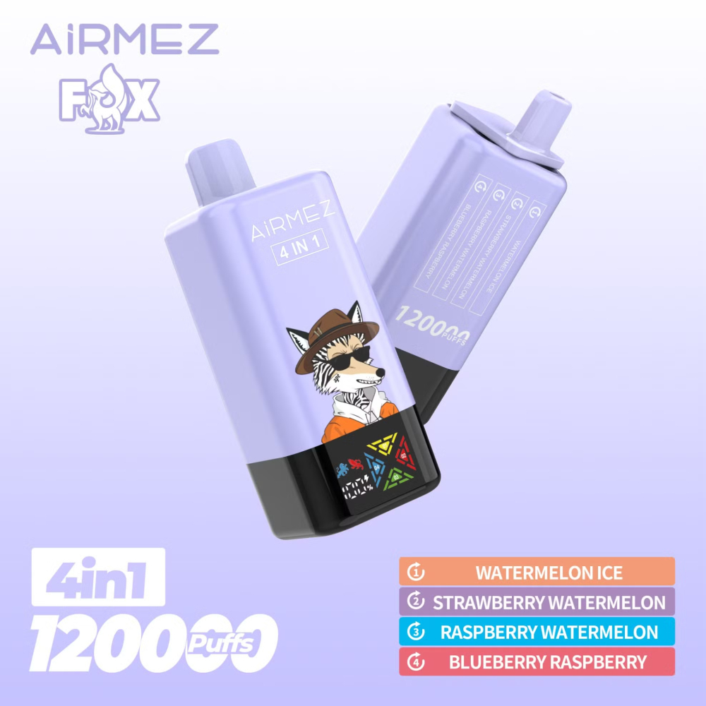 AIRMEZ FOX 120000 Puffs 4 in 1 Flavor Bulk Buy Original Rechargeable Disposable Vapes Wholesale E Cigarette