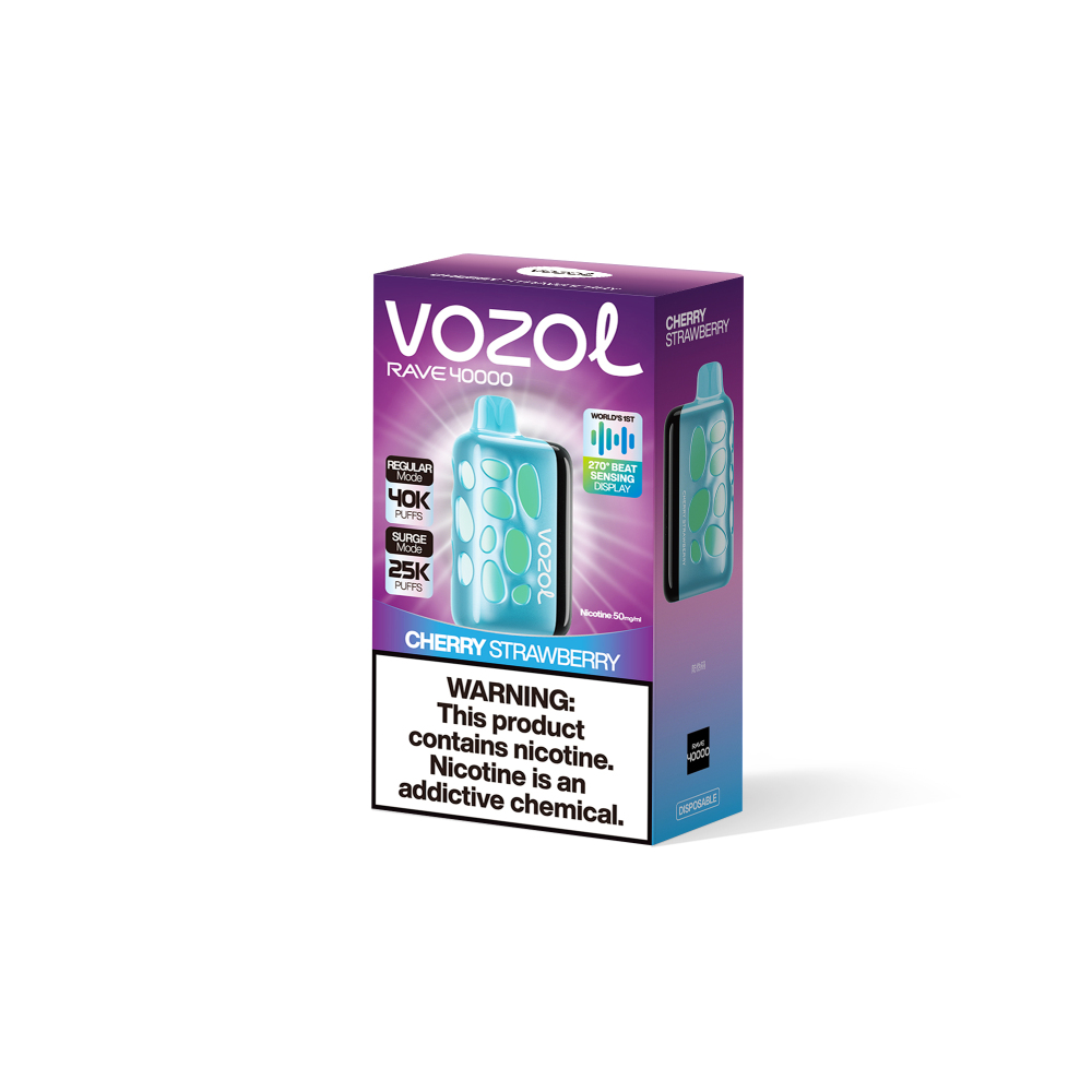 EU Warehouse Vozol Rave 40000 Puffs Sensing Display 40K 5% Low Nicotine Bulk Buy Wholesale Rechargeable Disposable Vape Pen