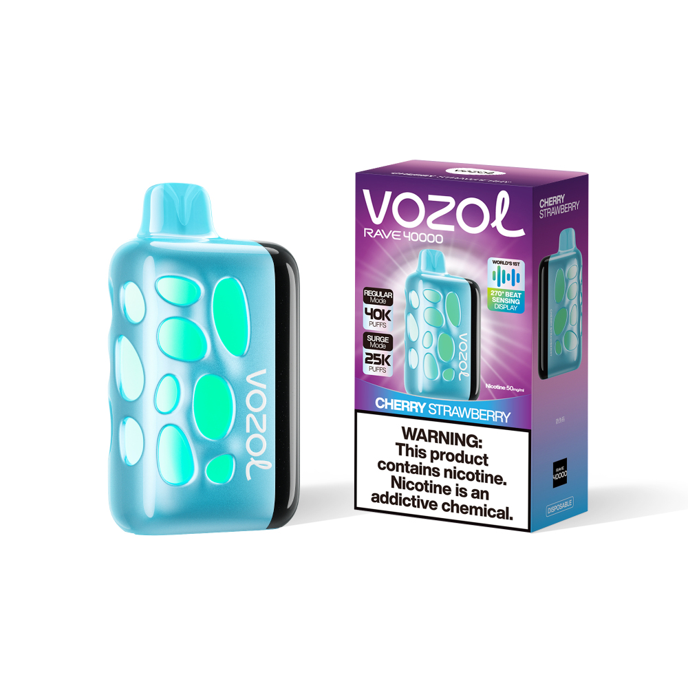 EU Warehouse Vozol Rave 40000 Puffs Sensing Display 40K 5% Low Nicotine Bulk Buy Wholesale Rechargeable Disposable Vape Pen