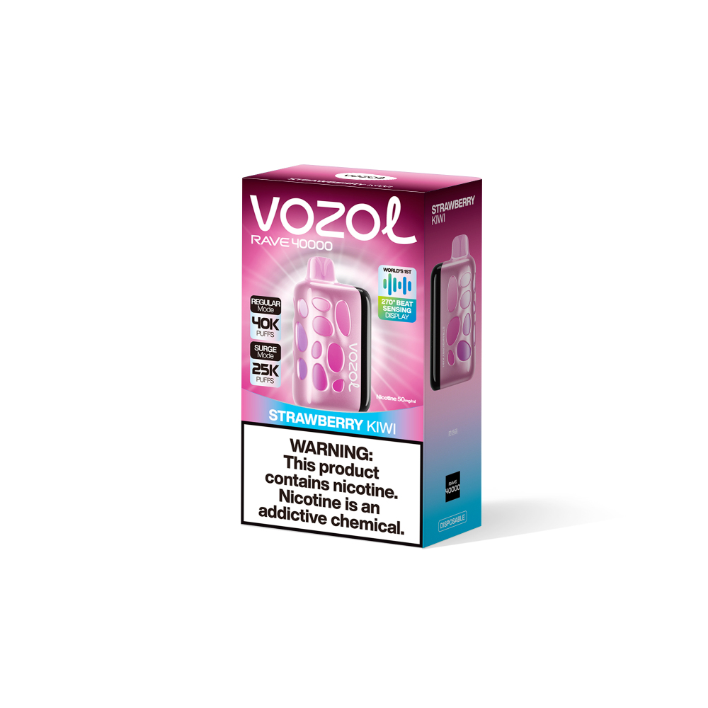 EU Warehouse Vozol Rave 40000 Puffs Sensing Display 40K 5% Low Nicotine Bulk Buy Wholesale Rechargeable Disposable Vape Pen