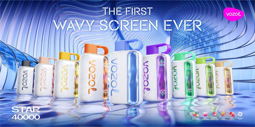 EU Warehouse Vozol Star 40000 Puffs 40K Disposable Vape Wavy Curved Dual Mode 5% Nicotine