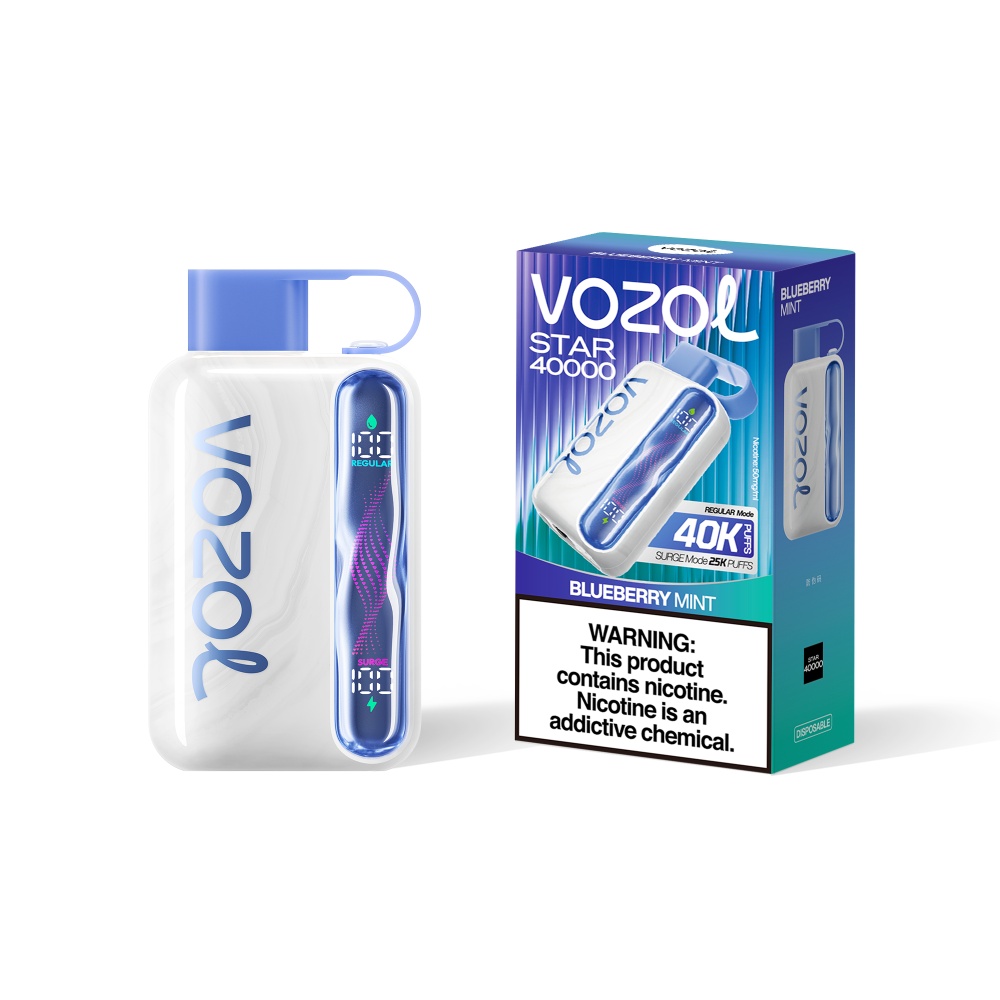 EU Warehouse Vozol Star 40000 Puffs 40K Disposable Vape Wavy Curved Dual Mode 5% Nicotine