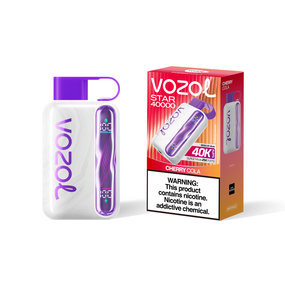 EU Warehouse Vozol Star 40000 Puffs 40K Disposable Vape Wavy Curved Dual Mode 5% Nicotine