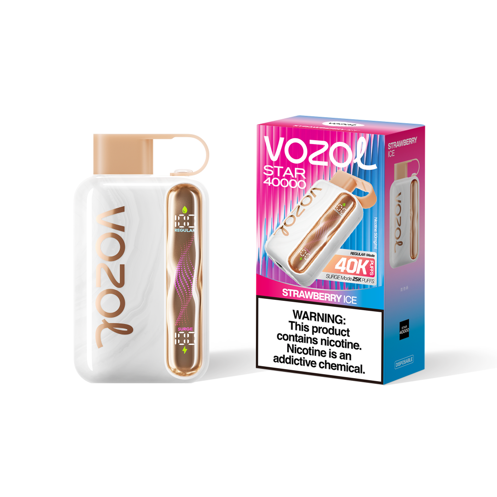 EU Warehouse Vozol Star 40000 Puffs 40K Disposable Vape Wavy Curved Dual Mode 5% Nicotine