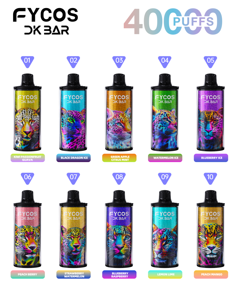 Fycos 40000 Puffs 40K DK Bar EU Warehouse Wholesale Crystal Cheap Vape Airflow Control