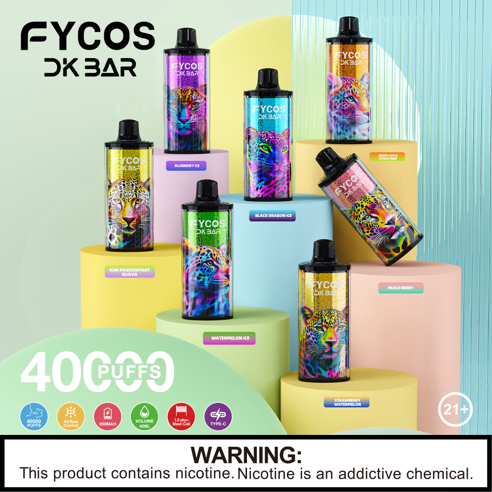 Fycos 40000 Puffs 40K DK Bar EU Warehouse Wholesale Crystal Cheap Vape Airflow Control