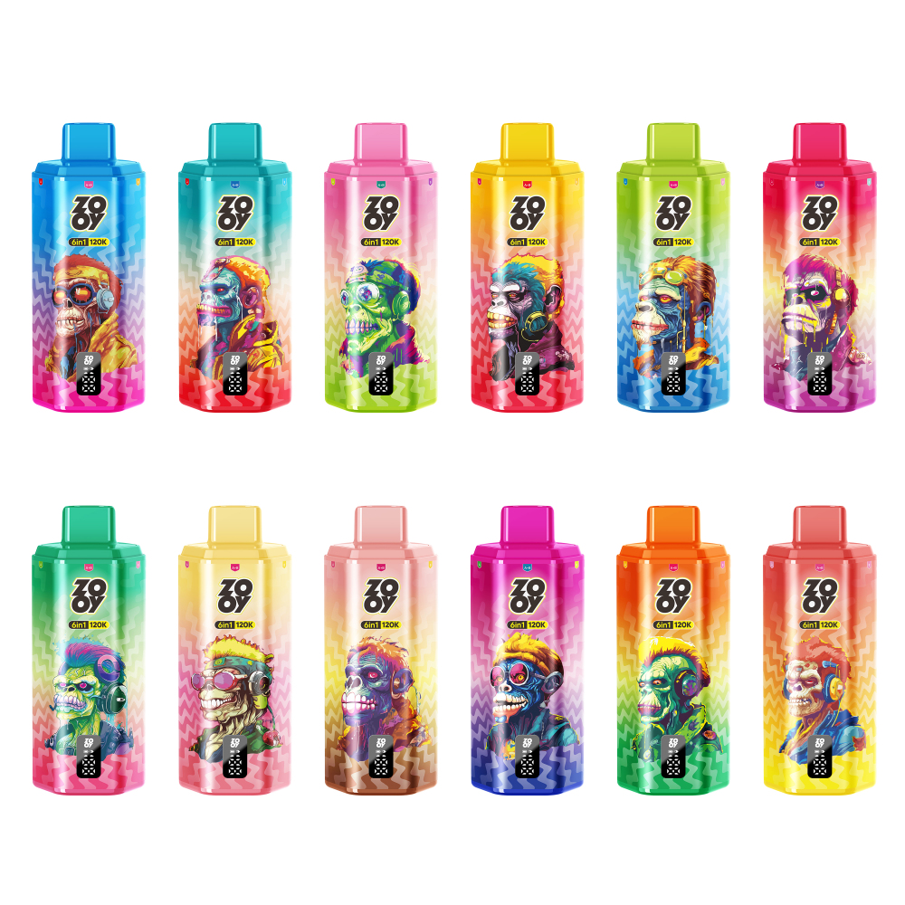ZOOY 120000 120K Puffs 6 in 1 Flavors Best Disposable Vape Shop Smart Screen 3-7 Days Delivery Tims