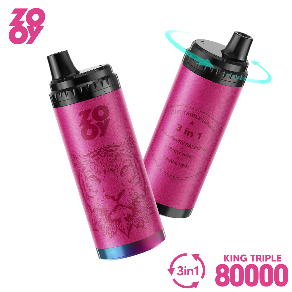 ZOOY King Triple 80000 80K Puffs 3 in 1 Vape Best Disposable Shop Supplier EU Warehouse