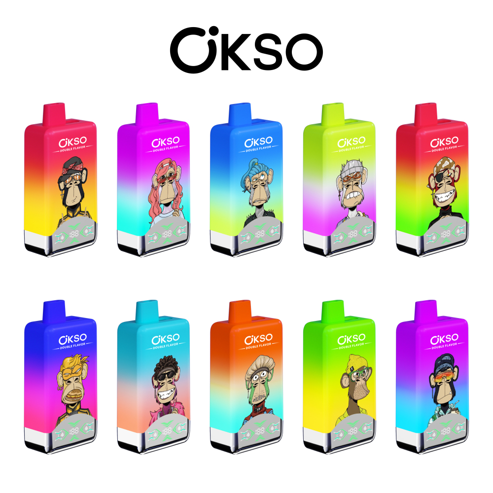 EU Warehouse OKSO 60000 Puffs 60K Dual Flavors  2in1 Best Disposable Vape LED Screen Wholesale E Cigarette