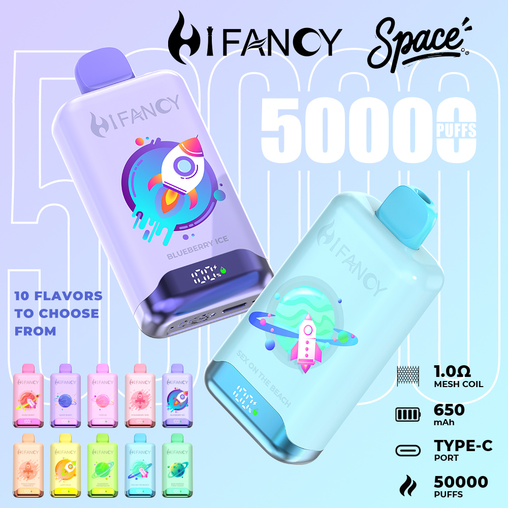 Eu Warehouse Shipping Hifancy Space 50000 Puffs Vape Wholesale Bulk Price Electronic Cigarette