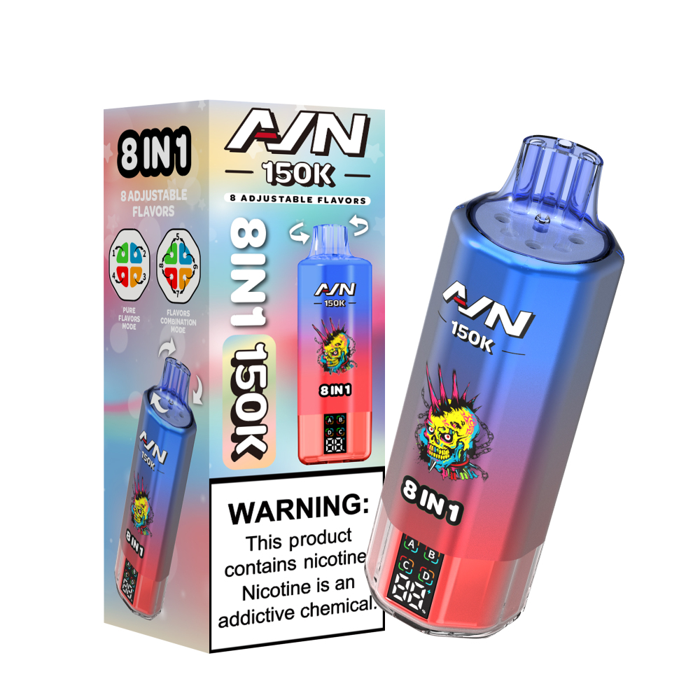 AIVONO AIM AVN 150K Puffs 8IN1 Vape LED Display Disposable Vape Bulk Buy Wholesale EU Warehouse Fast Shipping
