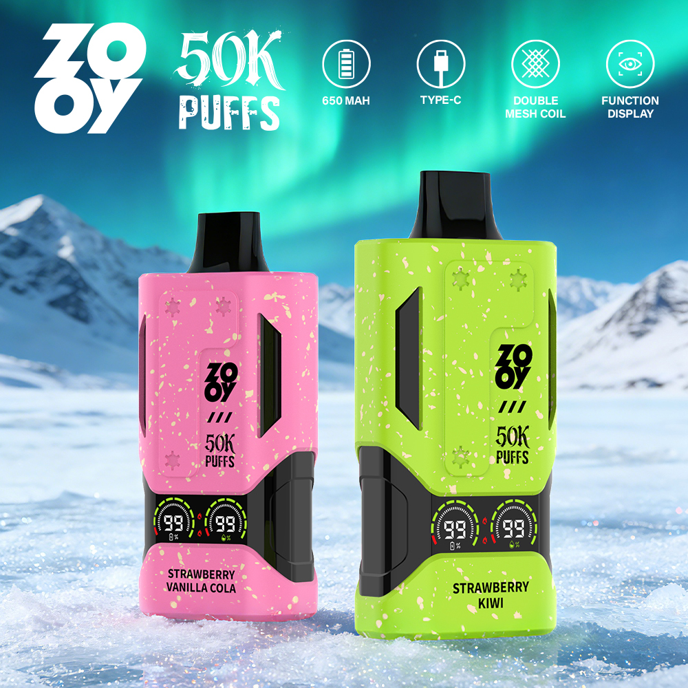 ZOOY 50K Puffs Disposable Vape EU Stock | Double Mesh Coil 50,000 Puffs Wholesale MOQ 10pcs