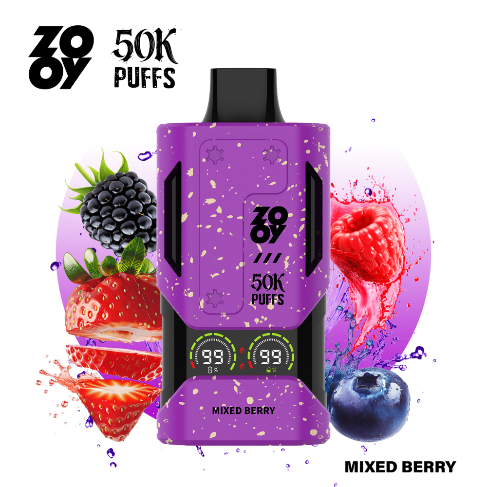 ZOOY 50K Puffs Disposable Vape EU Stock | Double Mesh Coil 50,000 Puffs Wholesale MOQ 10pcs