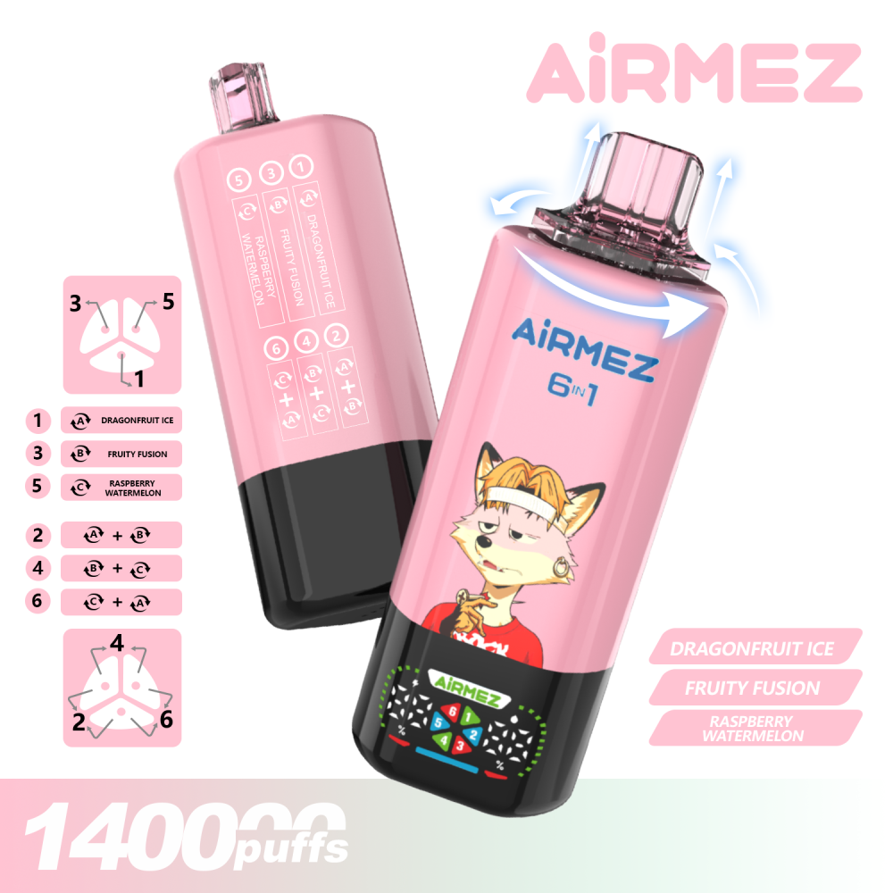 AirMEZ Fox 140K 6-in-1 Disposable Vape 140000 Puffs EU Warehouse Wholesale 2026 Best Disposable Vape
