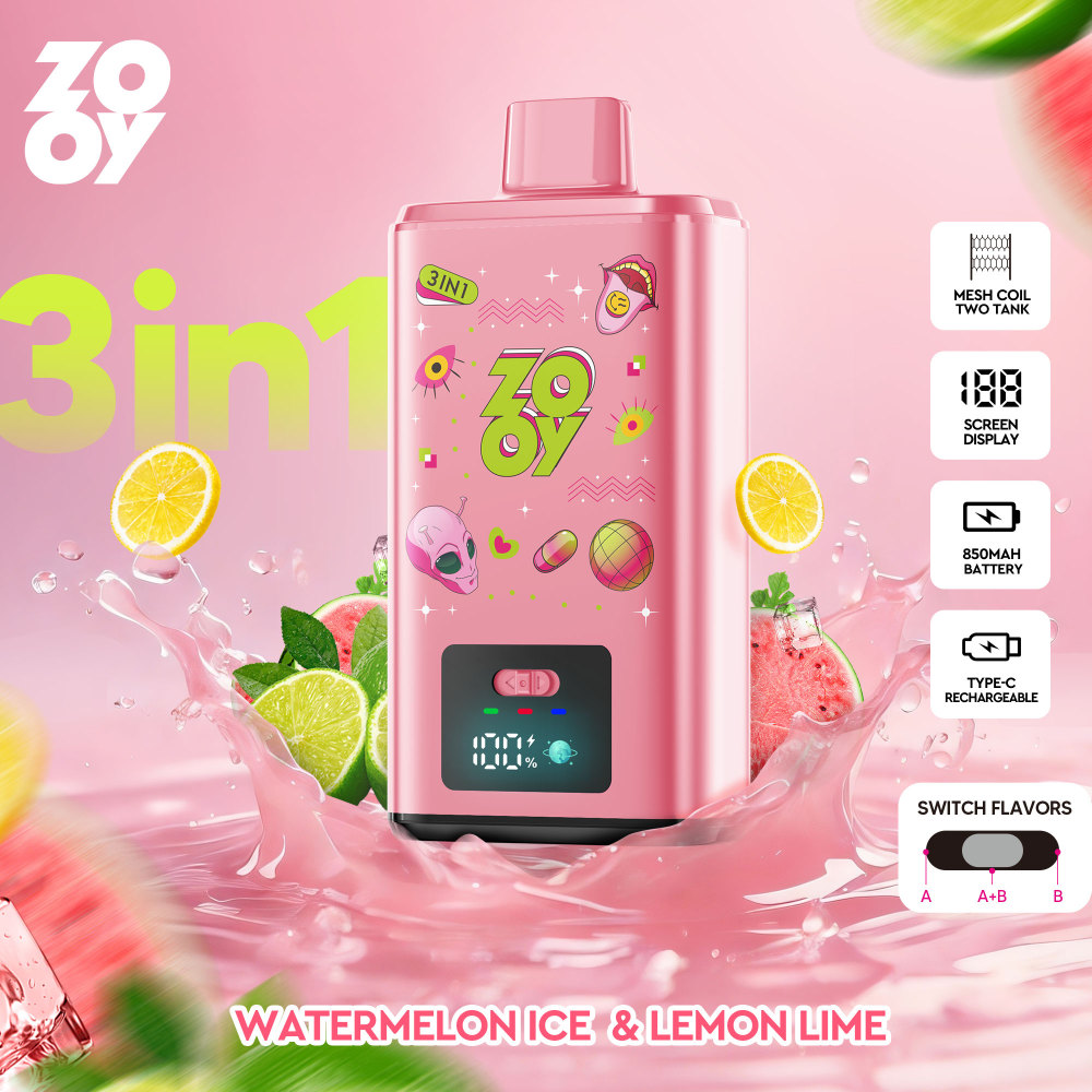 Zooy 150k puffs 3in1 Vape Triple Flavor Germany Poland Spain Warehouse Wholesale Price EU Fast Shipping