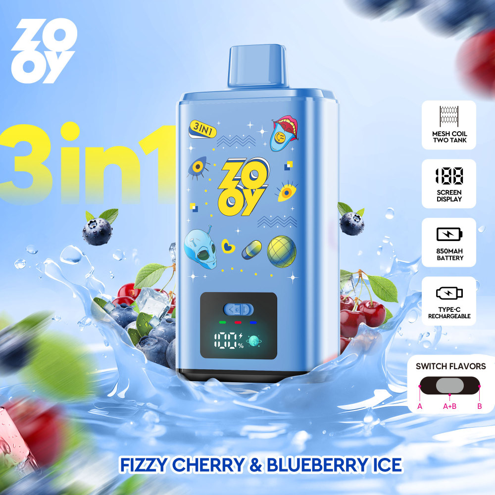 Zooy 150k puffs 3in1 Vape Triple Flavor Germany Poland Spain Warehouse Wholesale Price EU Fast Shipping