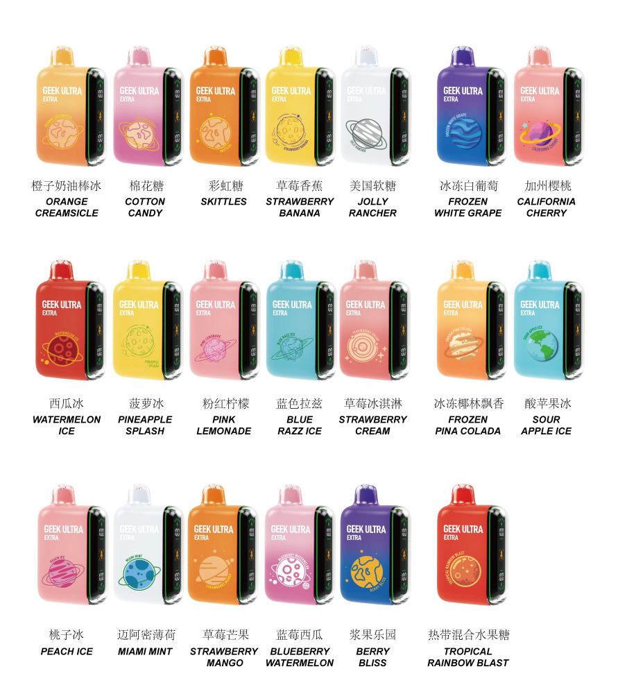 Geek Ultra 30K Puffs Dual Power molds Type C Rechargeable Wholesale Price 20 Flavors Available Geek Bar