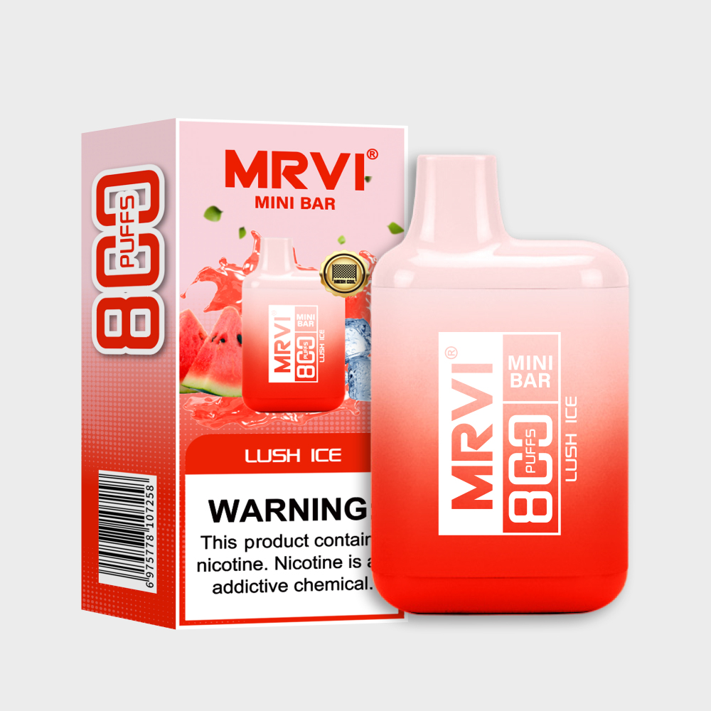 MRVI MINI BAR 800 Puffs 10 Flavors Type C Rechargeable Fast Shipping