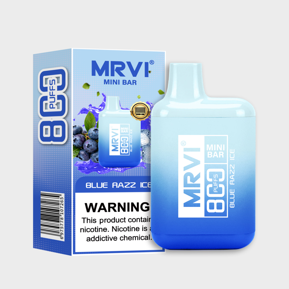 MRVI MINI BAR 800 Puffs 10 Flavors Type C Rechargeable Fast Shipping