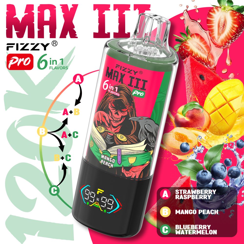 Fizzy Max III Pro 120K 6in1 Disposable Vape EU Stock Wholesale Price European Warehouse Shipping