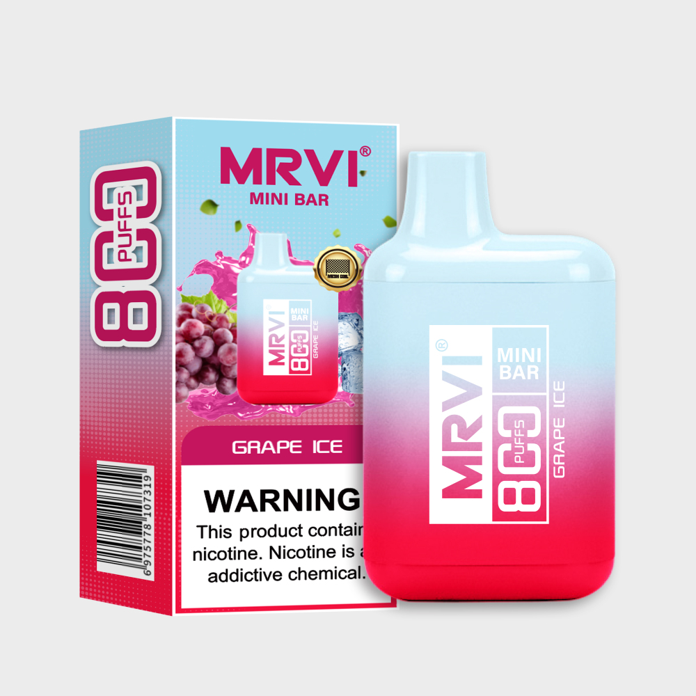 MRVI MINI BAR 800 Puffs 10 Flavors Type C Rechargeable Fast Shipping
