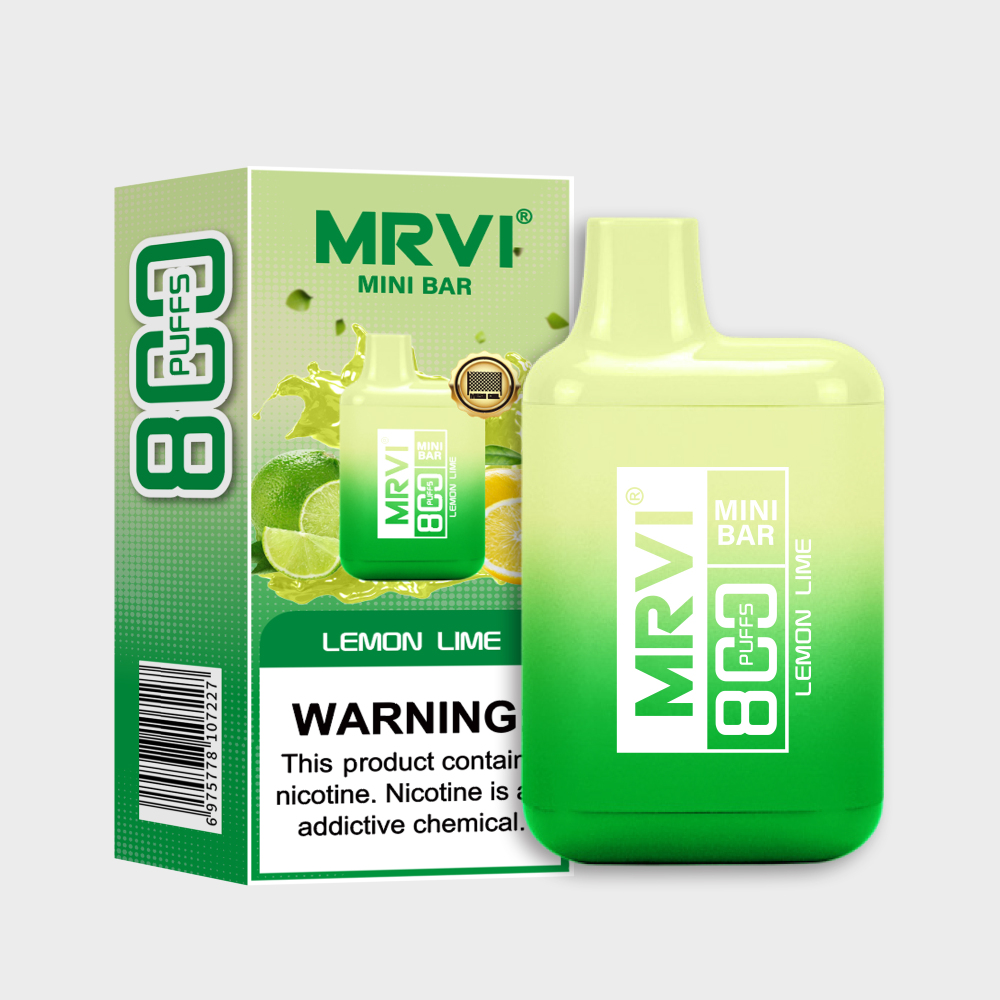 MRVI MINI BAR 800 Puffs 10 Flavors Type C Rechargeable Fast Shipping